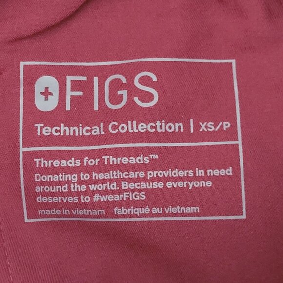 Figs Yola High-Waisted Pant Womens Size XS Petite Burgundy NWT - Picture 3 of 7